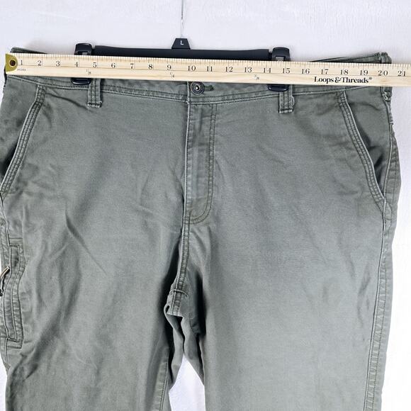 G.H. Bass & Co. Mens 5 Pocket Canvas Field Hunting Pants Green Breen 40x32 - Picture 12 of 14